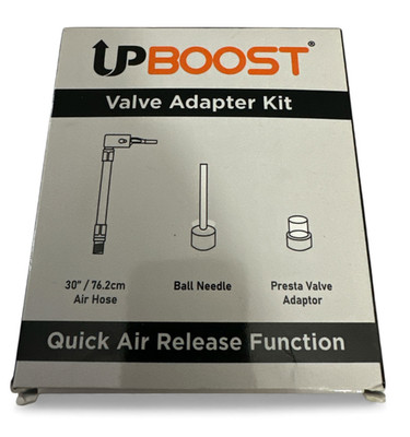 UPBOOST Valve Adapter Kit w/ 30'' Air Hose, Presta Adapter & Ball Needle