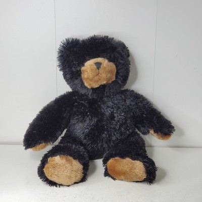 MS Teddy Bear Inc Black Plush Bear Stuffed Animal Toy Tan Snout & Paws 14'' Tall