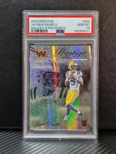 Jayden Daniels #302 2024 Prestige Galaxy Xtra Points GEM PSA 10