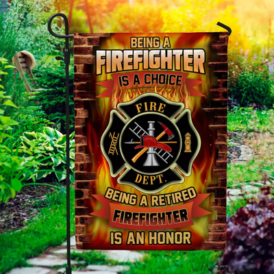 #ad #ad Being A Firefighter Is A Choice Being A Retired Firefigh House Flag Garden Flag $17.10