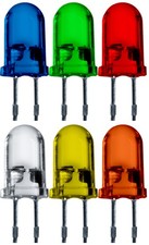 LED Leuchtdioden 5mm Sortiment Set blau rot gr&uuml;n wei&szlig; gelb orange farbig bunt