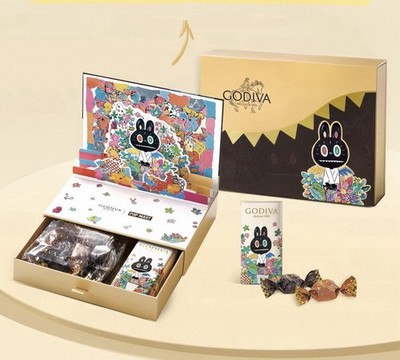 GODIVA x LABUBU Chocolate Pop-Up Gift Box ( G cubes and tin set