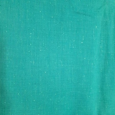 Vintage Linen Fabric 4.5 Yards MCM Teal Turquoise Slub Weave 1960s 1970s