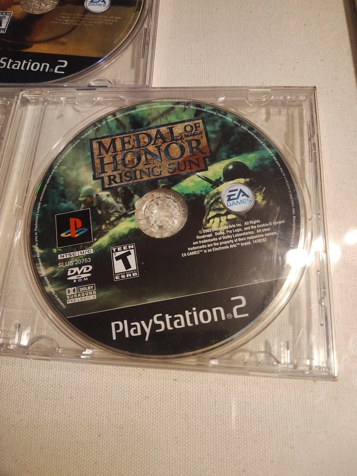 3 PS2 Games Medal Of Honor Series Rising Sun European Assault Frontline Read - Image 4 of 4