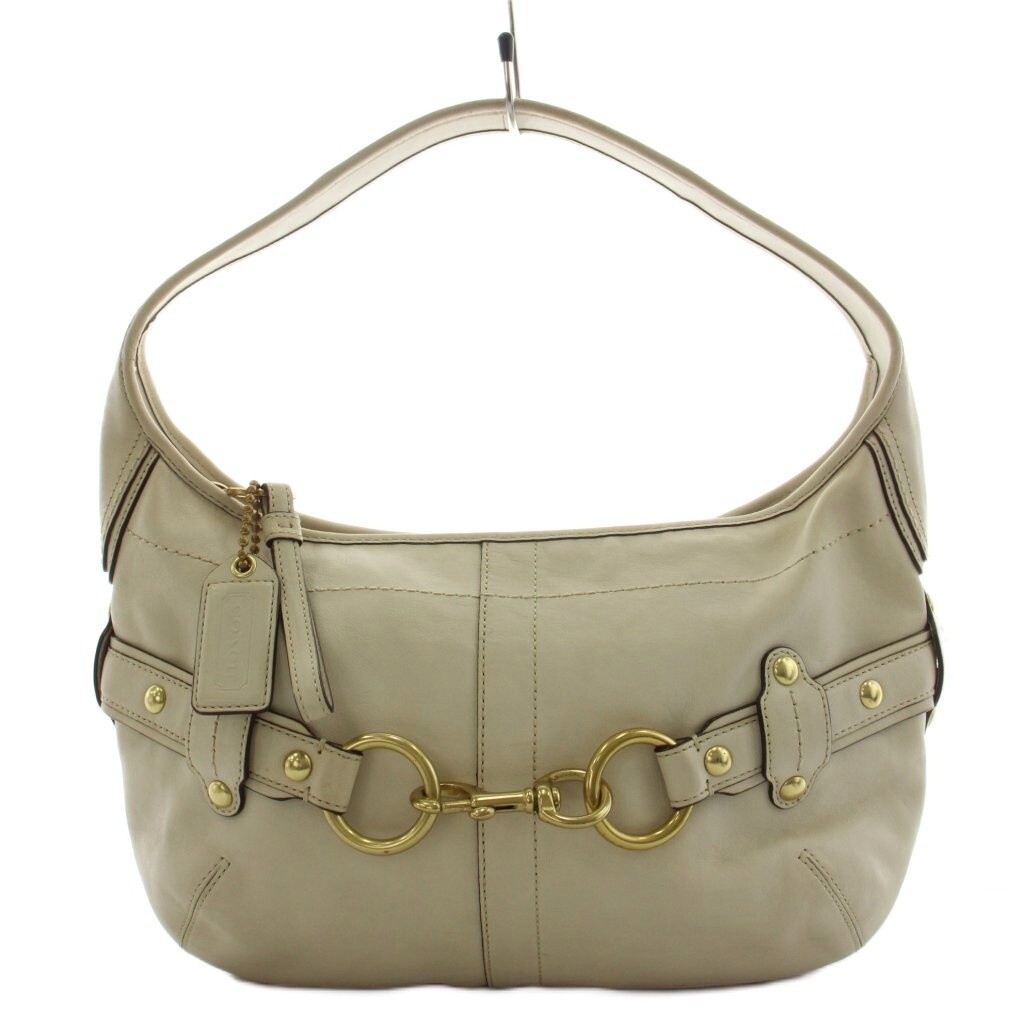 Coach F11261 Ergo Belted Hobo Shoulder Bag White Leather Authentic Japan