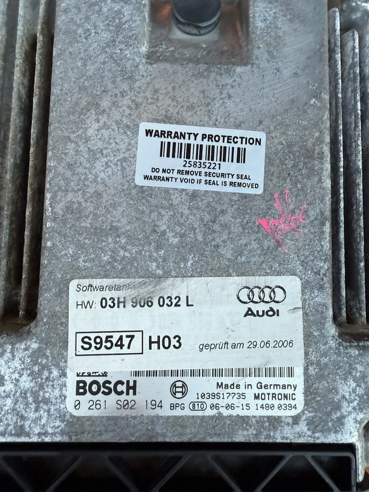 Módulo informático motor AUDI Q7 2007 2008 2009 3,6 L ECU ECM 03H 906 032 L OEM Foto 3 de 4