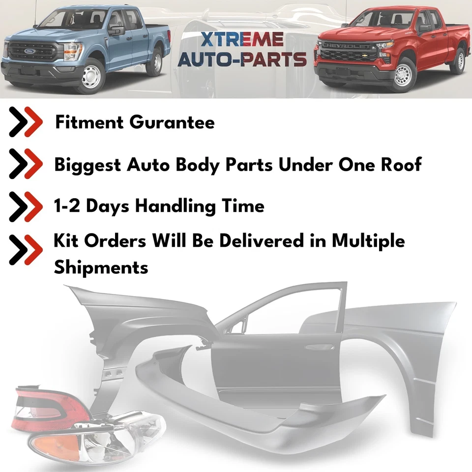 Front Bumper Cover Primed Plastic & Headlights Kit For 2015-2016 Honda CR-V - Imagem 3 de 4