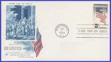USA5 #1249 U/A ARTCRAFT FDC   Register and Vote