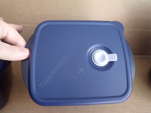 Tupperware Medium Vent N Serve Microonde 1,5L / 6,25 Tazze Blu Lotto di 2 - Foto 8 di 9