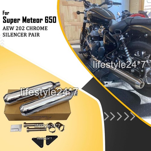 Silencieux AEW Pour Royal Enfield Super Meteor 650 - Paire - Neuf