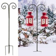 Extra Groß Schäferstock 240cm Schäferhaken Garten Metallstab Hirtenstab 2er Set