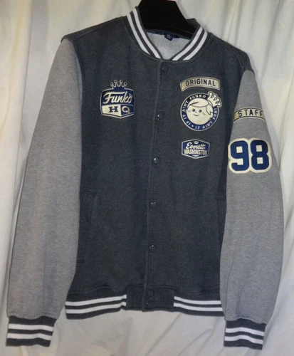 RARE STAFF Freddy Funko Mens Letterman Jacket XS HQ Headquarters Sz S - product listing photo