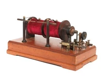 C. 1905-10 Radio Transmitter Induction Spark Coil / Ruhmkorff / Tesla * Works