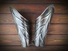 ELF Fantasy warrior vambrace steel armor, eleven bracers larp clothing arm Set