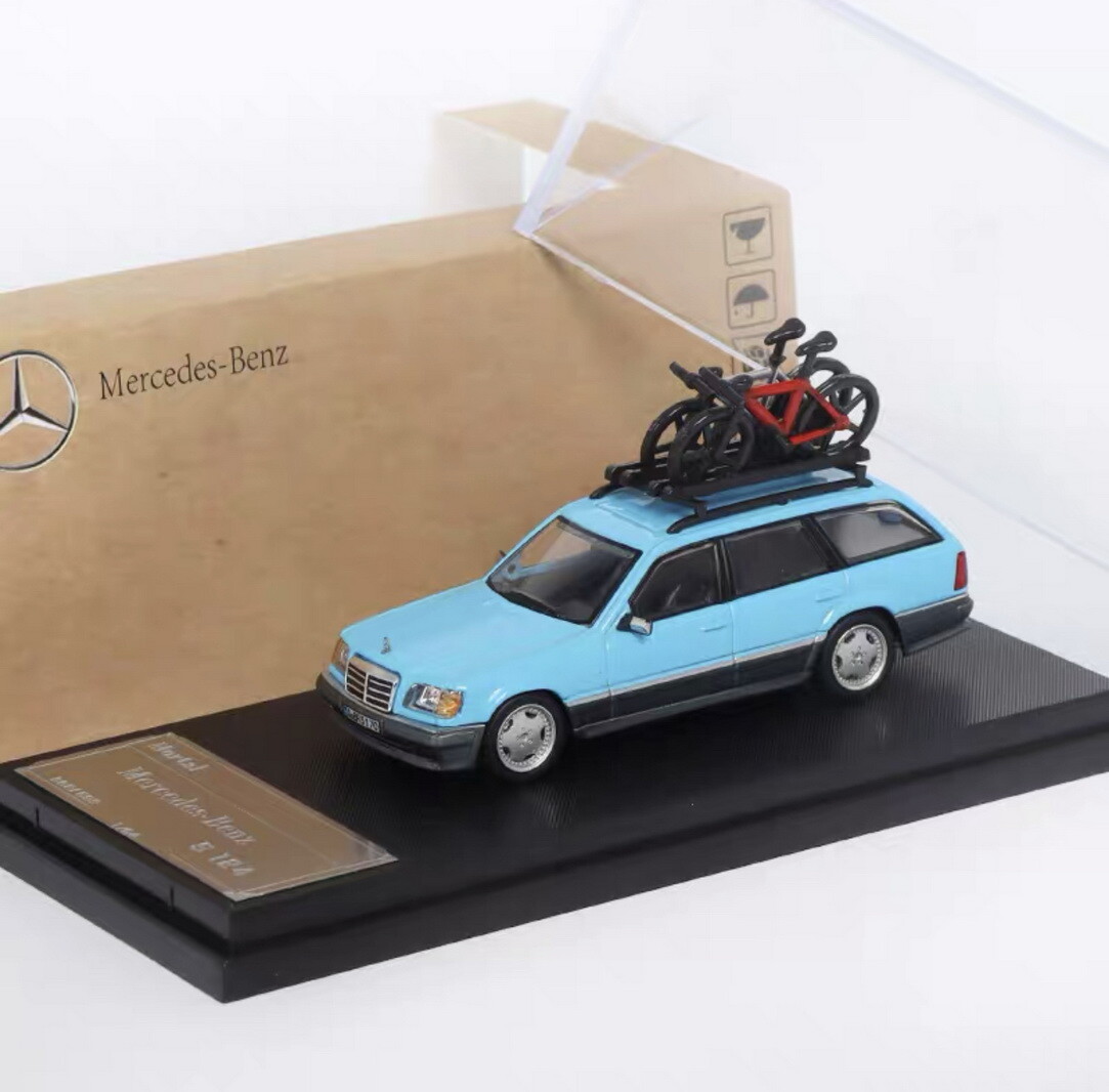 Mortal 1/64 Mercedes-Benz E-Class E300 S124 Wagon Blue1 Diecast