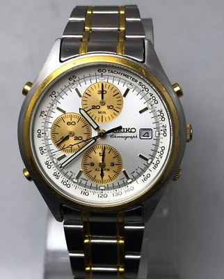 Vintage Seiko 7T32-7C60 Alarm Chronograph Quarz Men's Wristwatch