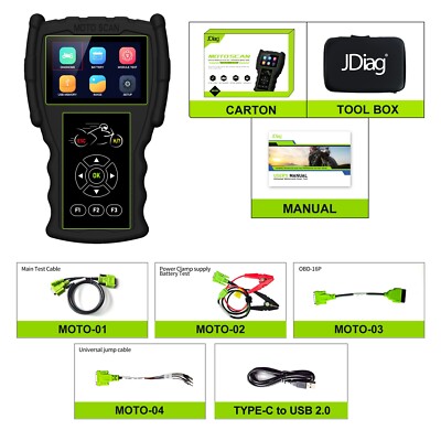 Motorcycle Scanner Original JDiag M100 PRO Basic Version OBD2 Scanner for Motors