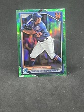 2024 Bowman Chrome Daiverson Gutierrez Green Lunar New York Mets #BCP-59
