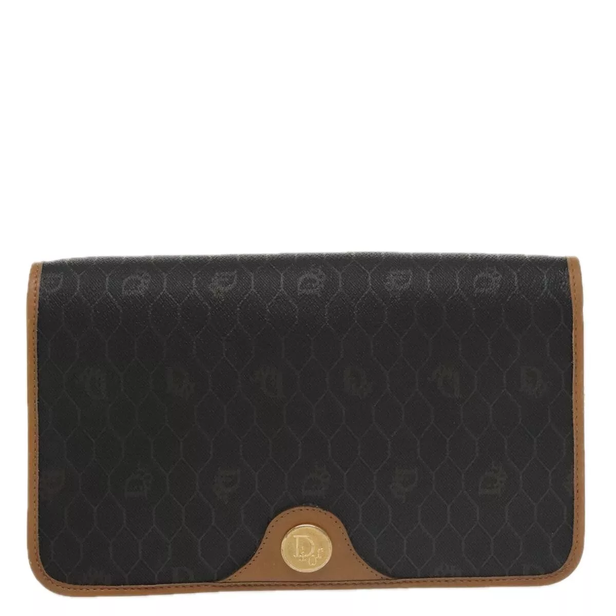 Sac bandoulière Dior en toile noire nid d'abeille authentique