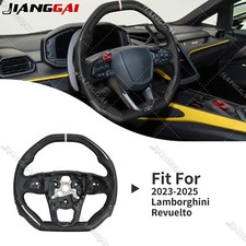 For Lamborghini Revuelto Carbon Fiber Sport Steering Wheel With Italian Ring