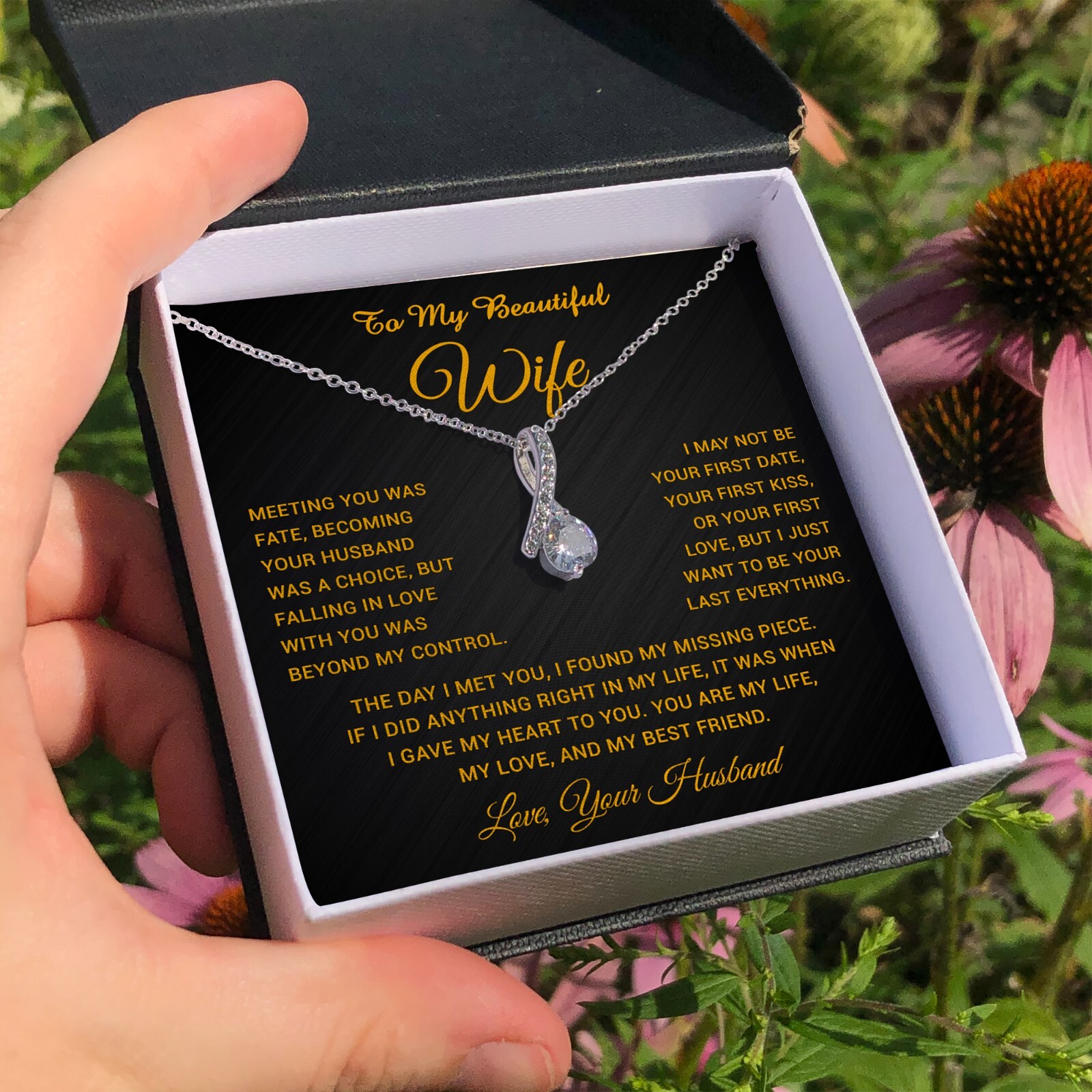 To My Wife Necklace, Gift For Wife, Anniversary Gift For Wife, Necklace For Wife