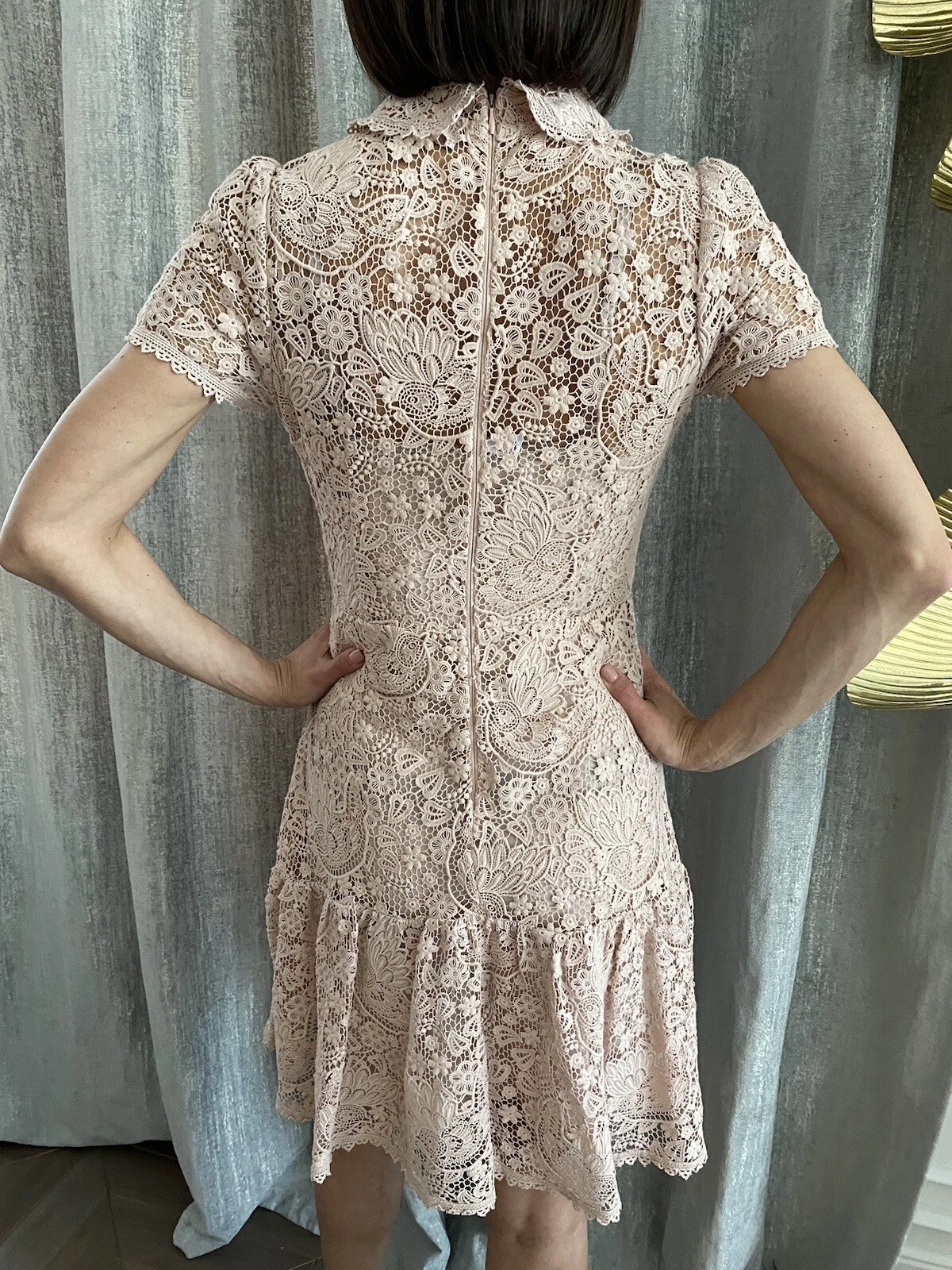 Abito ROSSO VALENTINO rosa pizzo taglia 40