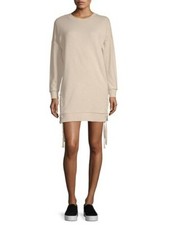 Solutions Lace-Up Dress Women's Sz. Large (Latte) 152200