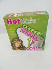 Vintage Conair Hot Sticks Hair Setter Roller 14 Flexible Rubber Pink Green