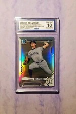 Graded Gem 💎 Mint 10 2021 Bowman Chrome Refractor RC BROCK SELVIDGE Yankees