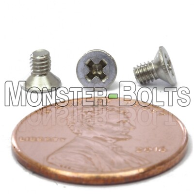 Bulk Qty 2000 - M2.5 x 4mm DIN 965 Metric Phillips Flat Machine Screw Stainless