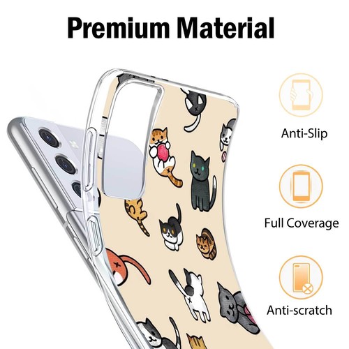Funda TPU Suave Transparente para Samsung Galaxy S24 S23 A15 A35 A16 Divertida Gato Teléfono Cubierta - Imagen 52 de 78