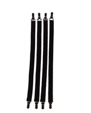 Wesol Shirt Stays 4 Pack Military - Black Made In USA