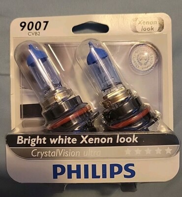 PHILIPS 9007 CVB2 CRYSTALVISION ULTRA BRIGHT WHITE XENON LOOK HEADLIGHTS
