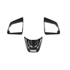 3pcs Real Carbon Fiber Steering Wheel Cover Trim for Kia Stinger 2018-2023