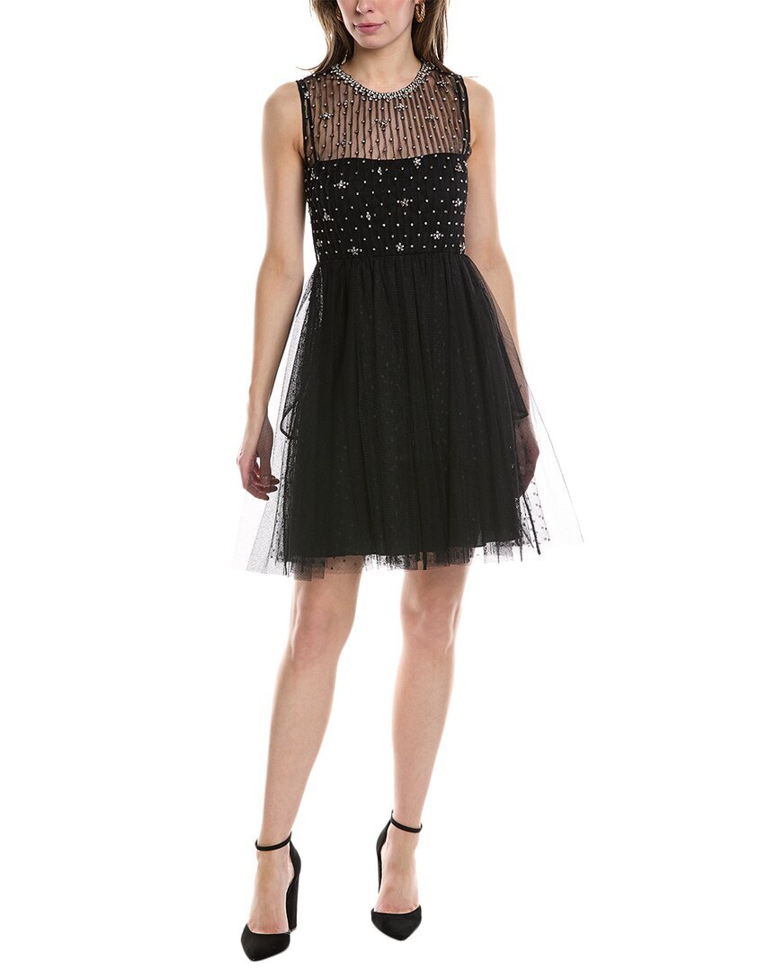 Красное мини-платье Valentino Женское, черное 44
