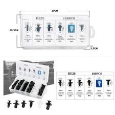 Car Kit Retainer Body Bumper Rivet Retainer Clips Trim Molding Push Pin 100pcs