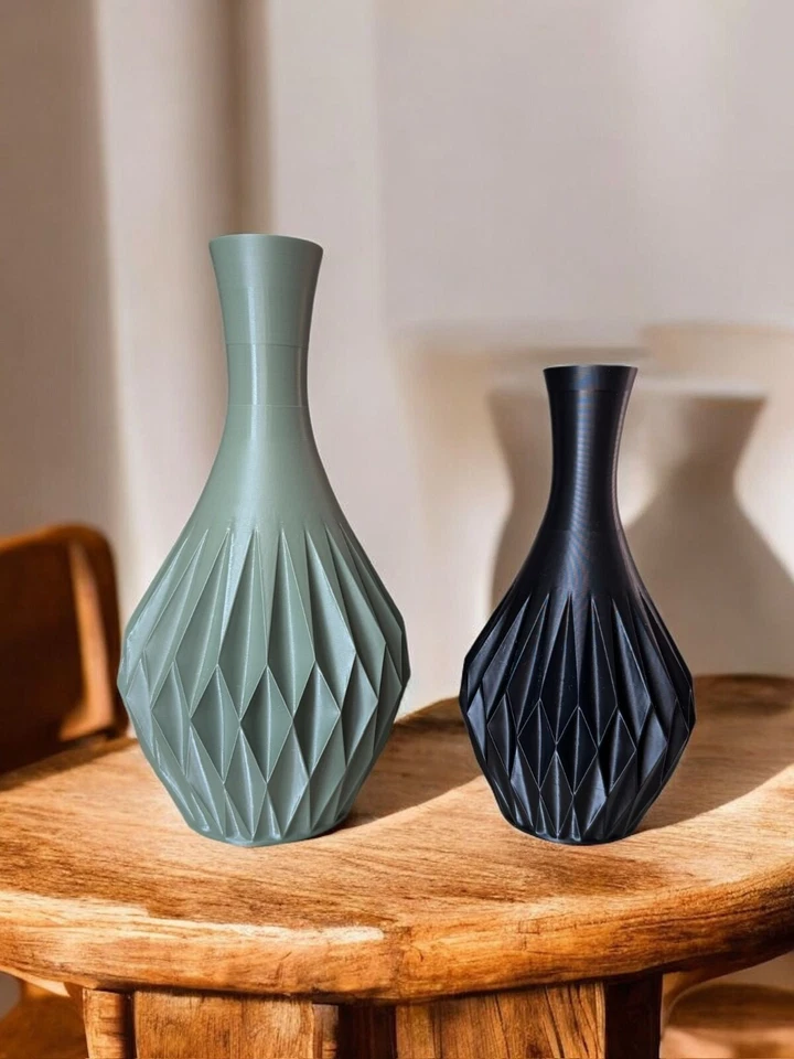 Designer 3D Druck Vase, Dekovase aus nachhaltigem PLA, Trockenblumenvase - Bild 3 von 4
