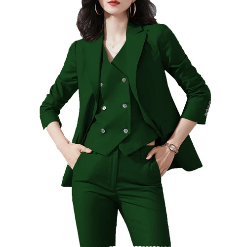 Womens Business 3Piece Suits Customize Bridesmaids Wedding Jacket Blazer Tuexdos - Picture 7 of 37