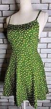 ☆ NWT Shein Vcay Sleeveless Floral Fit And Flare Dress Size 4 Green Multicolor