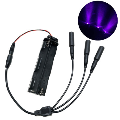 blacklight 3 head micro special effects kit 12v 9v dc for props costumes paints