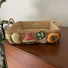 Made In Philippines Fruit And Vegetable Square Basket
