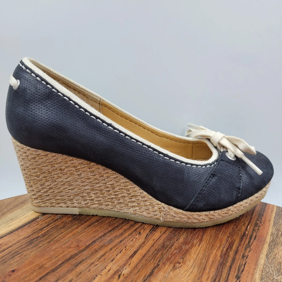 Clarks nubuck on sale wedge