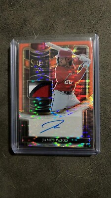 James Wood 2023 Select Signature Swatches Baseball RPA /3 RC Nationals ...