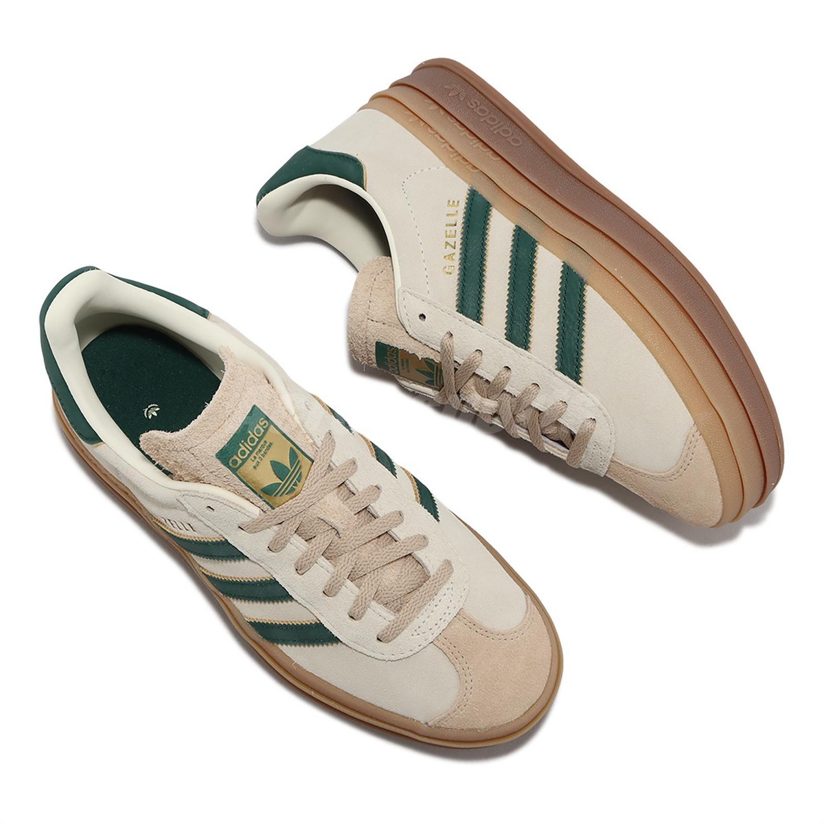 adidas Originals Gazelle Bold W Cream Collegiate Green Women adidas Originals Gazelle Bold W Cream Collegiate Green Women
