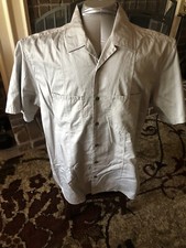 Next Mens XL Shirt Gray Button Up Front With Pockets