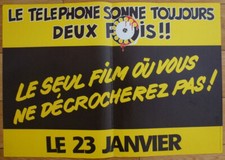 LE TELEPHONE SONNE TOUJOURS DEUX FOIS 1985 Préventive + Affiche Originale 38x52