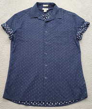 Kenneth Cole Reaction Shirt Men's M Multi Patterned Super Slim Fit Button Down