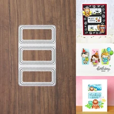 Stitched Triple Window Cutting Die – Labels Confetti Shakers All Occasions