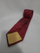 Donald J Trump Signature Collection Men's Tie Burgundy Red Striped Silk *Flaw*