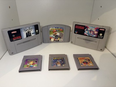 Nintendo 64, Super Nintendo und Gameboy Spiele Mario Kart, Adams Family und mehr